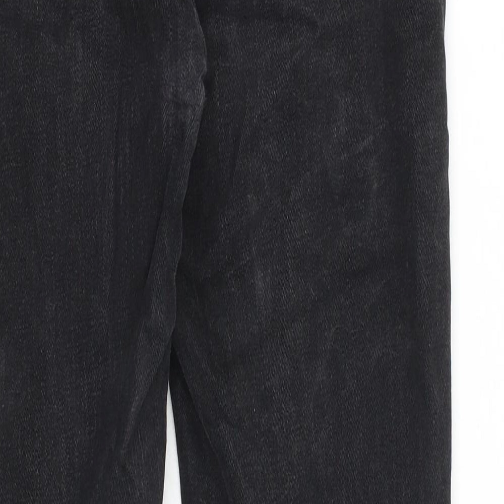 Mango Womens Black Cotton Skinny Jeans Size 10 L30 in Slim Zip