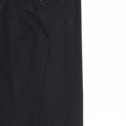 Womens UK Size 33 in H&M Regular Fit Tapered Black Jeans