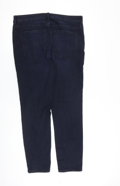 Womens UK Size 34 in Marks and Spencer Regular Fit Tapered Blue Jeans