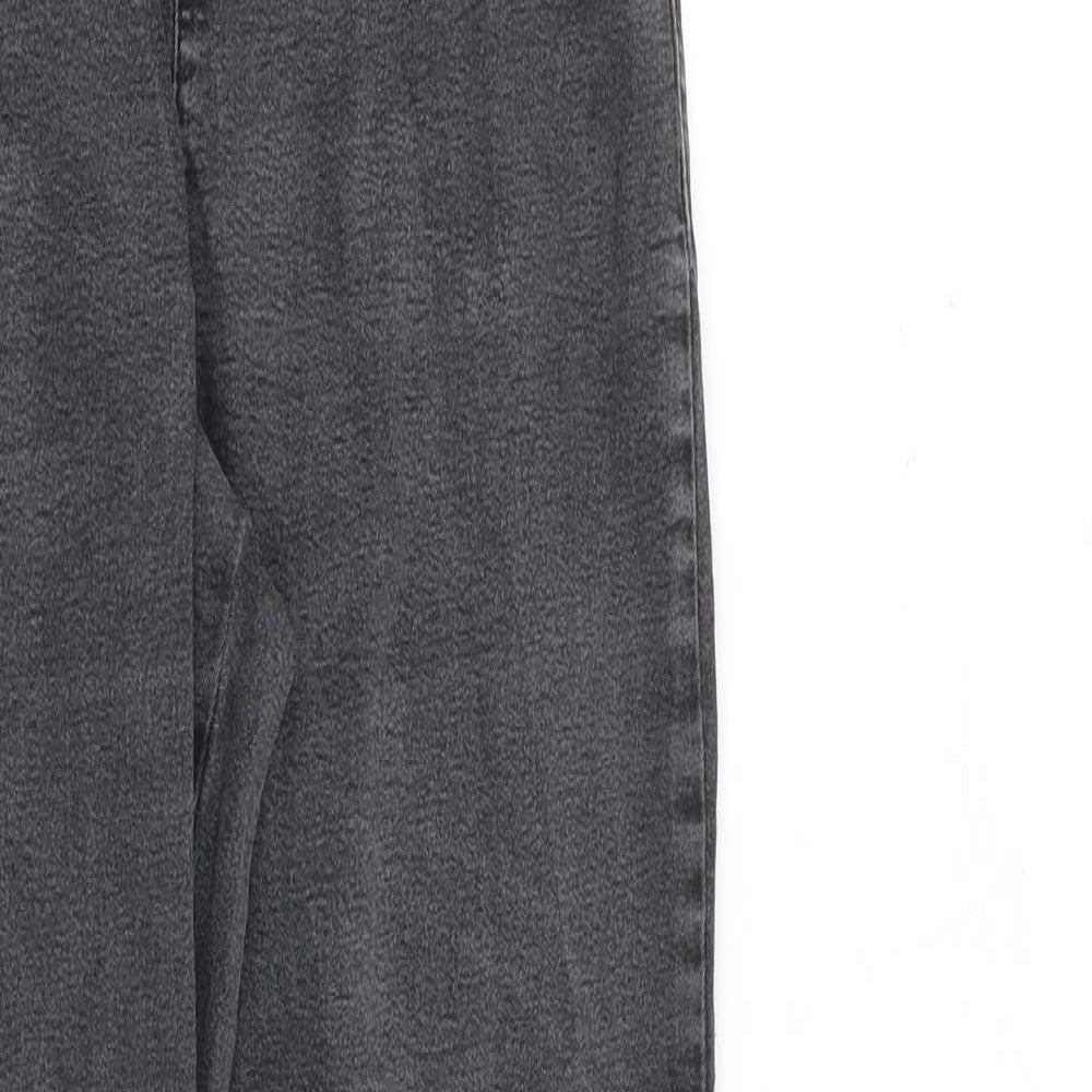 Denim & Co. Womens Grey Cotton Tapered Jeans Size 12 L29 in Regular