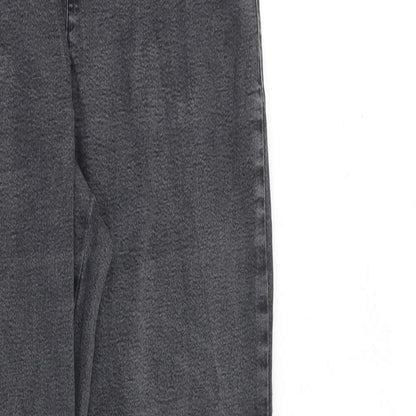 Denim & Co. Womens Grey Cotton Tapered Jeans Size 12 L29 in Regular