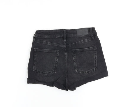 BDG Womens Black 100% Cotton Hot Pants Shorts Size 26 in Regular Zip