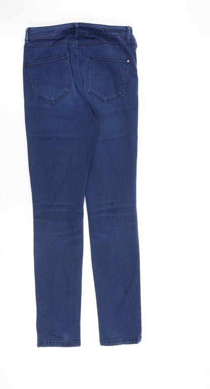 blue73 Womens Blue Cotton Skinny Jeans Size 8 L29 in Slim Zip