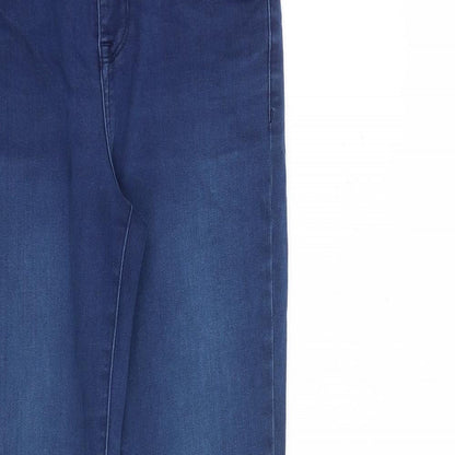 blue73 Womens Blue Cotton Skinny Jeans Size 8 L29 in Slim Zip
