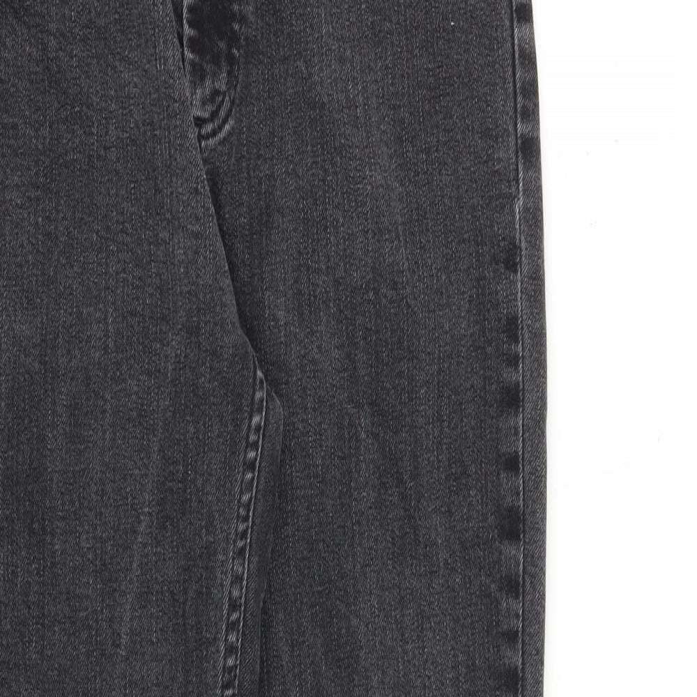ASOS Womens Grey Cotton Tapered Jeans Size 10 L27 in Regular Zip