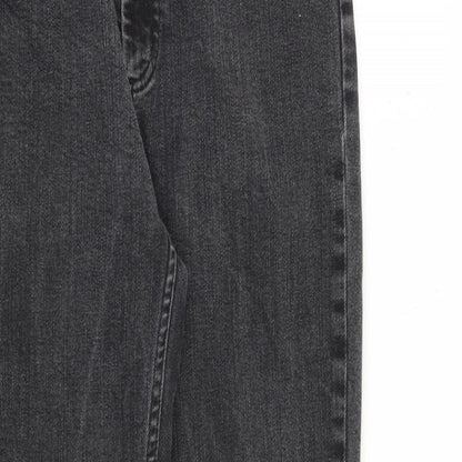 ASOS Womens Grey Cotton Tapered Jeans Size 10 L27 in Regular Zip