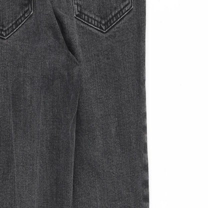 ASOS Womens Grey Cotton Tapered Jeans Size 10 L27 in Regular Zip