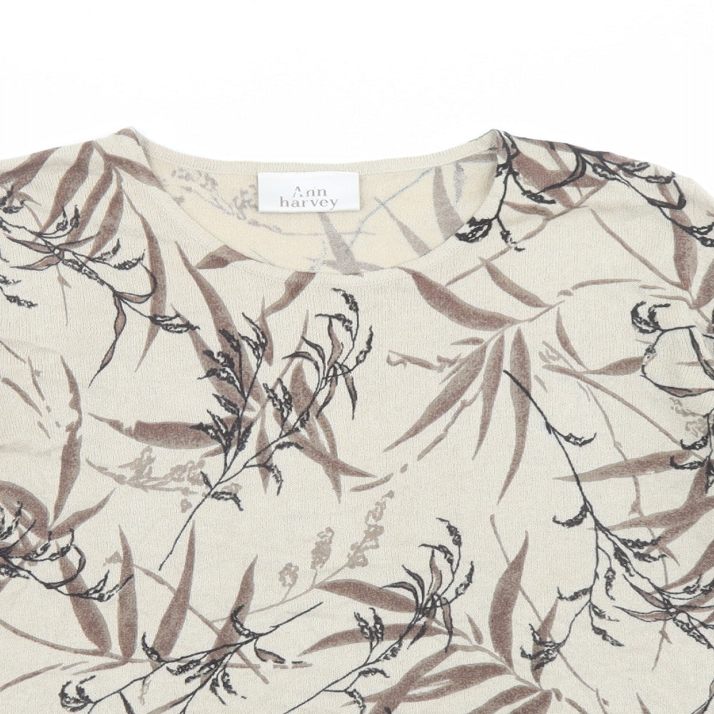 Womens UK Size 20 Ann Harvey Beige Pullover Jumper