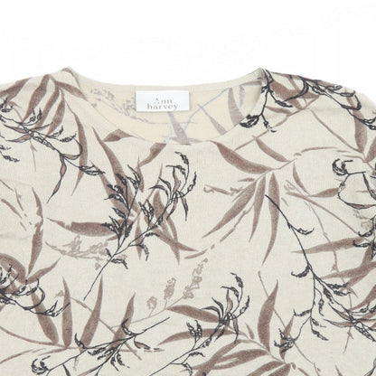 Womens UK Size 20 Ann Harvey Beige Pullover Jumper