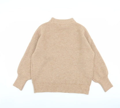 Womens UK Size 14 Friends Like These Beige Pullover Jumper