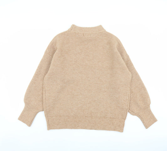 Womens UK Size 14 Friends Like These Beige Pullover Jumper