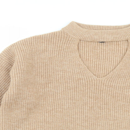 Womens UK Size 14 Friends Like These Beige Pullover Jumper