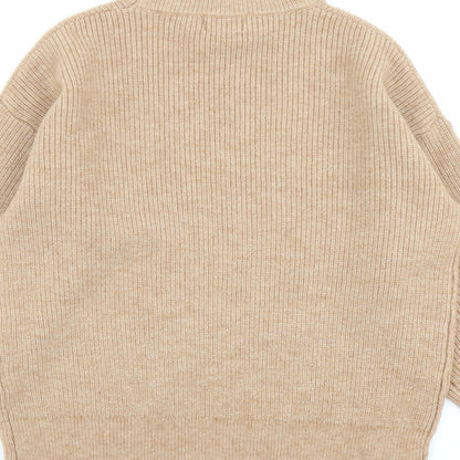 Womens UK Size 14 Friends Like These Beige Pullover Jumper