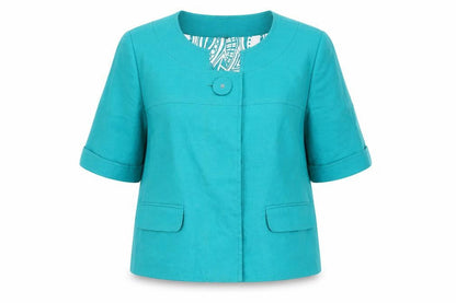Next Womens Green Jacket Size 10 Button