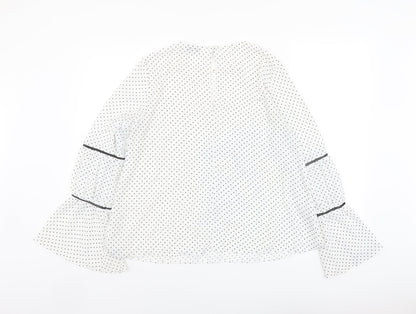 Womens UK Size 12 Warehouse White Basic Blouse
