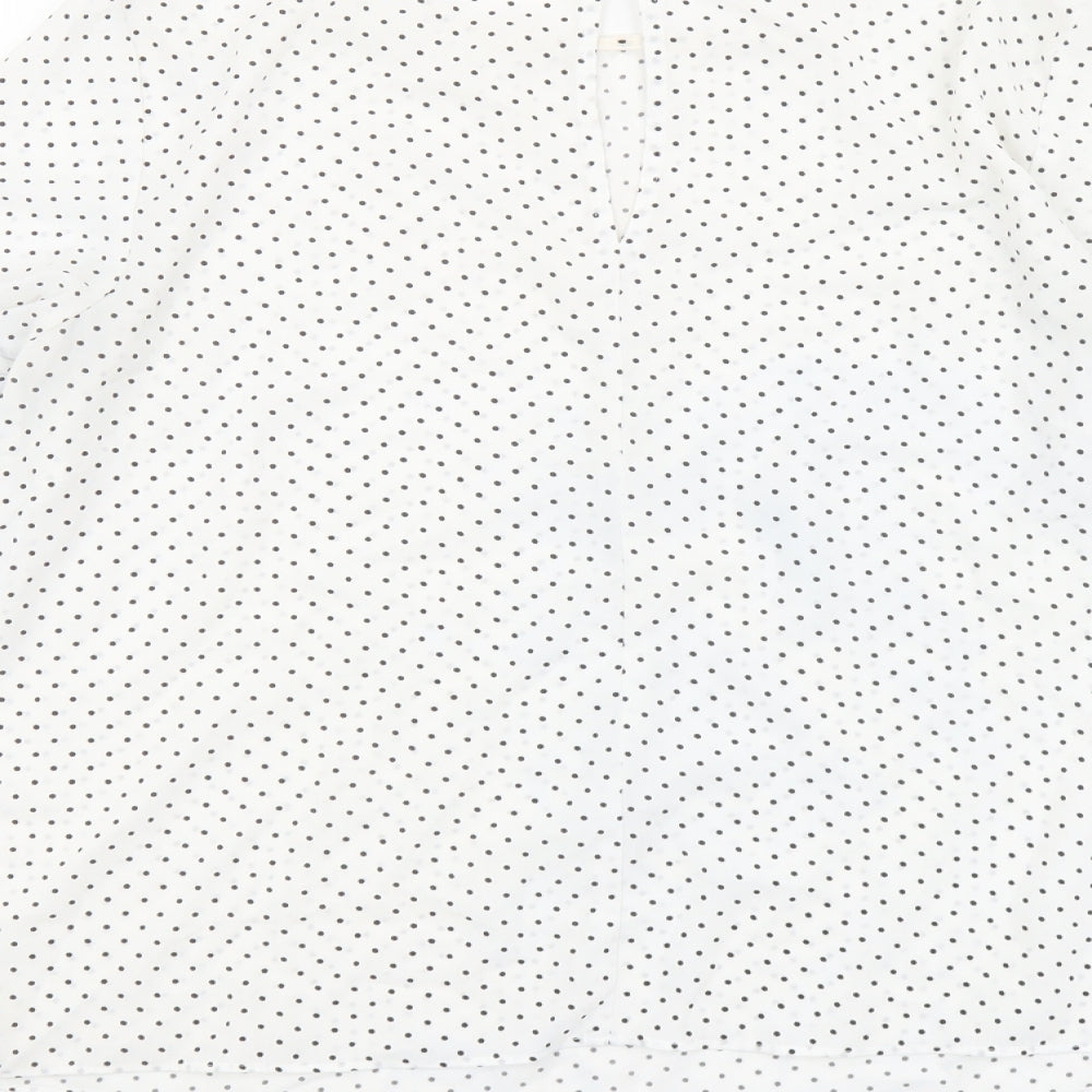 Womens UK Size 12 Warehouse White Basic Blouse
