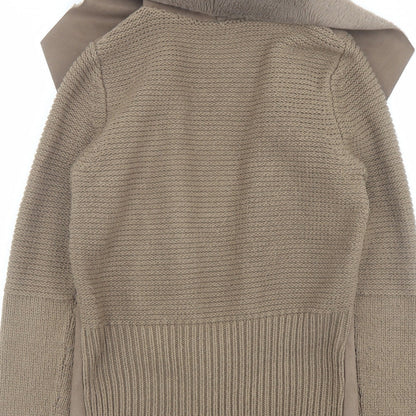 D.E.C.K. Womens Beige V-Neck Acrylic Cardigan Jumper Size M