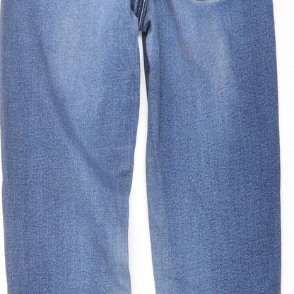 Topshop Womens Blue Cotton Skinny Jeans Size 24 in L28 in Regular Button