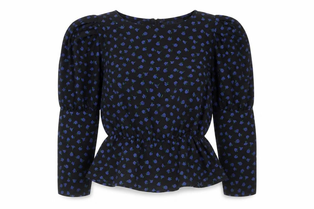 Womens UK Size 10 Topshop Black Basic Blouse