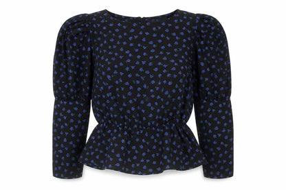 Womens UK Size 10 Topshop Black Basic Blouse