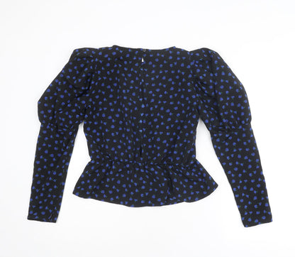 Womens UK Size 10 Topshop Black Basic Blouse