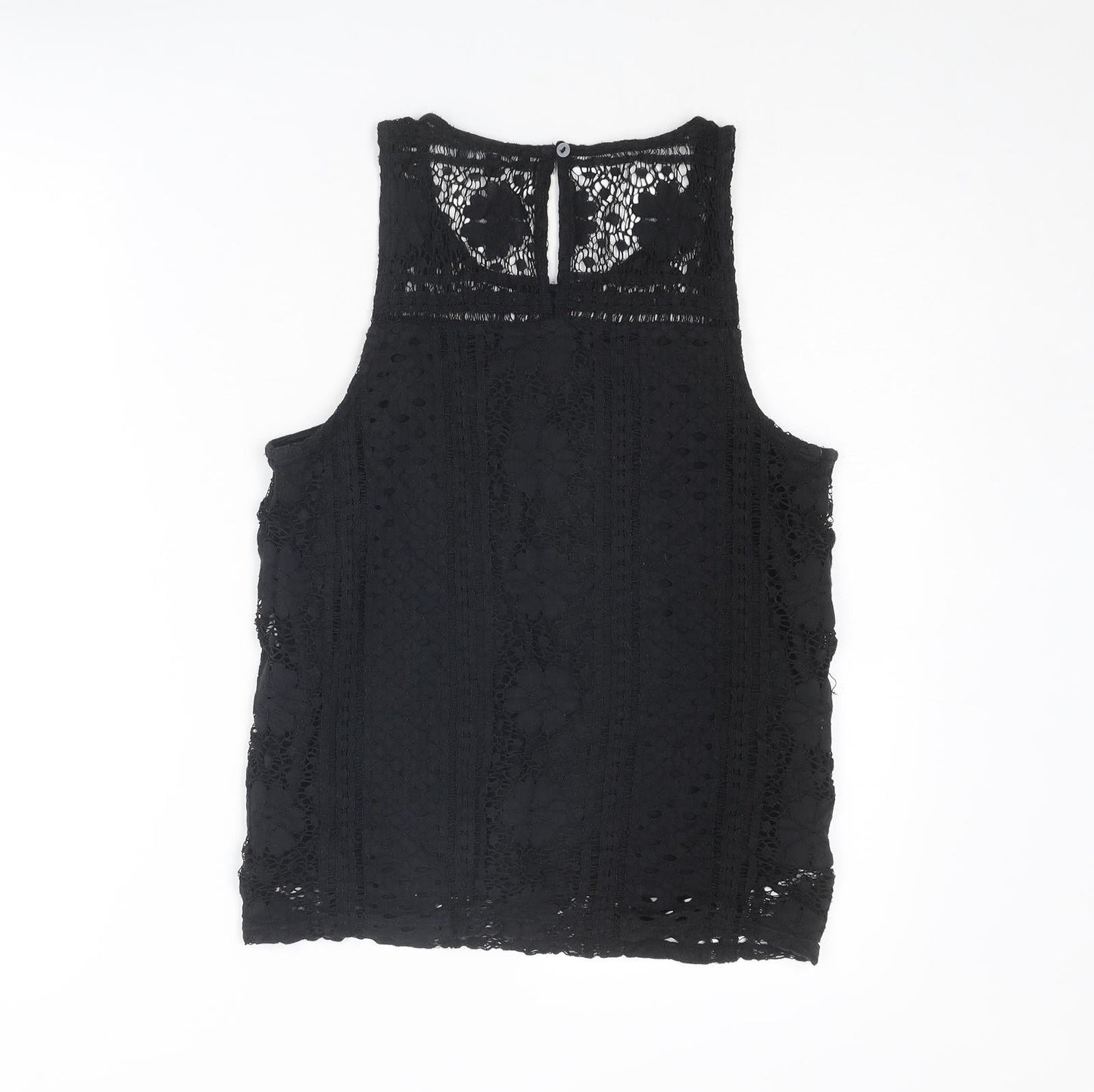 Womens UK Size 10 New Look Black Basic Tank