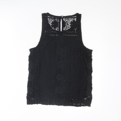 Womens UK Size 10 New Look Black Basic Tank