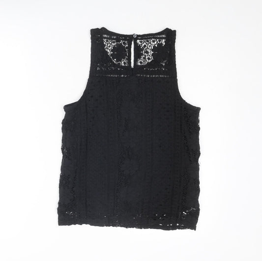 Womens UK Size 10 New Look Black Basic Tank