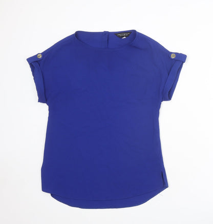 Womens UK Size 8 Dorothy Perkins Blue Basic T-Shirt
