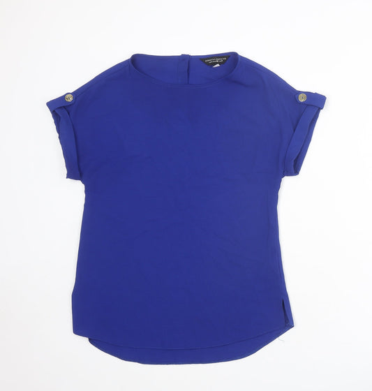 Womens UK Size 8 Dorothy Perkins Blue Basic T-Shirt