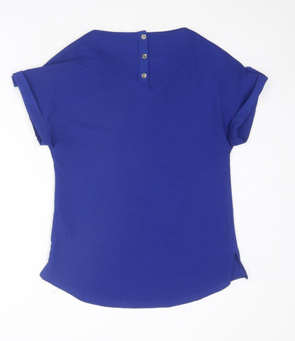 Womens UK Size 8 Dorothy Perkins Blue Basic T-Shirt