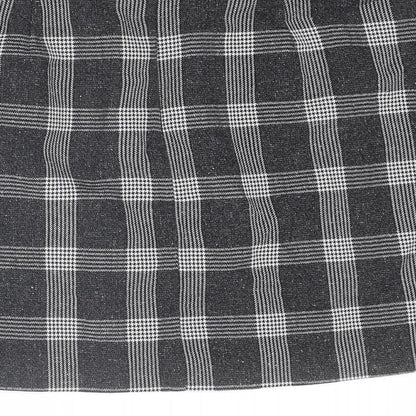 Oasis Womens Black Plaid Polyester Cargo Skirt Size 10 Zip