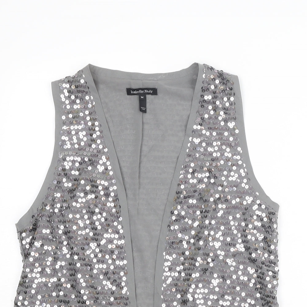 Womens UK Size M Isabella Oliver Silver Basic Blouse
