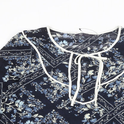 Womens UK Size 10 Marks and Spencer Blue Basic Blouse