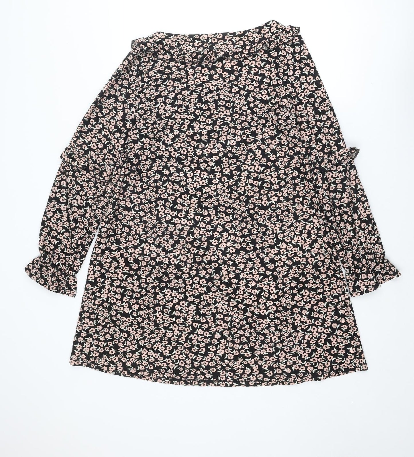 Miss Selfridge Womens Multicoloured Floral Polyester A-Line Size 12 Square Neck Pullover