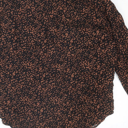 Womens UK Size 6 Marks and Spencer Brown Basic Button-Up