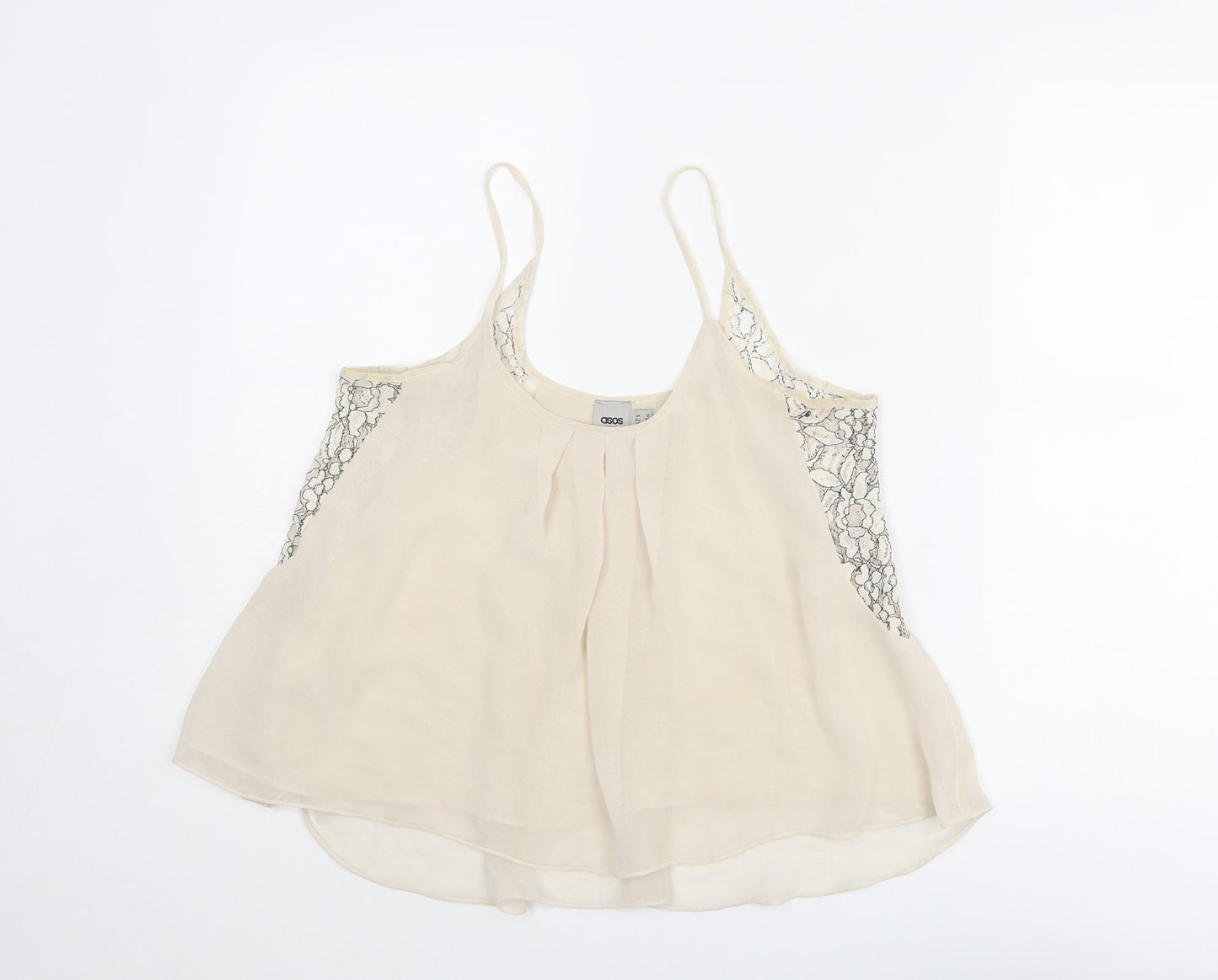 Womens UK Size 8 ASOS Ivory Basic Tank