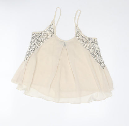 Womens UK Size 8 ASOS Ivory Basic Tank