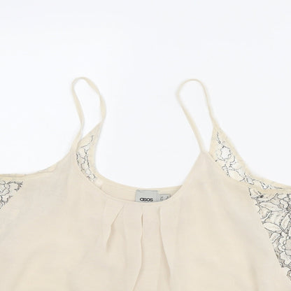 Womens UK Size 8 ASOS Ivory Basic Tank