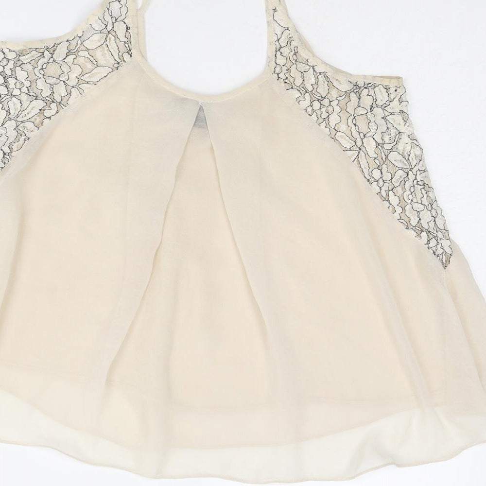 Womens UK Size 8 ASOS Ivory Basic Tank