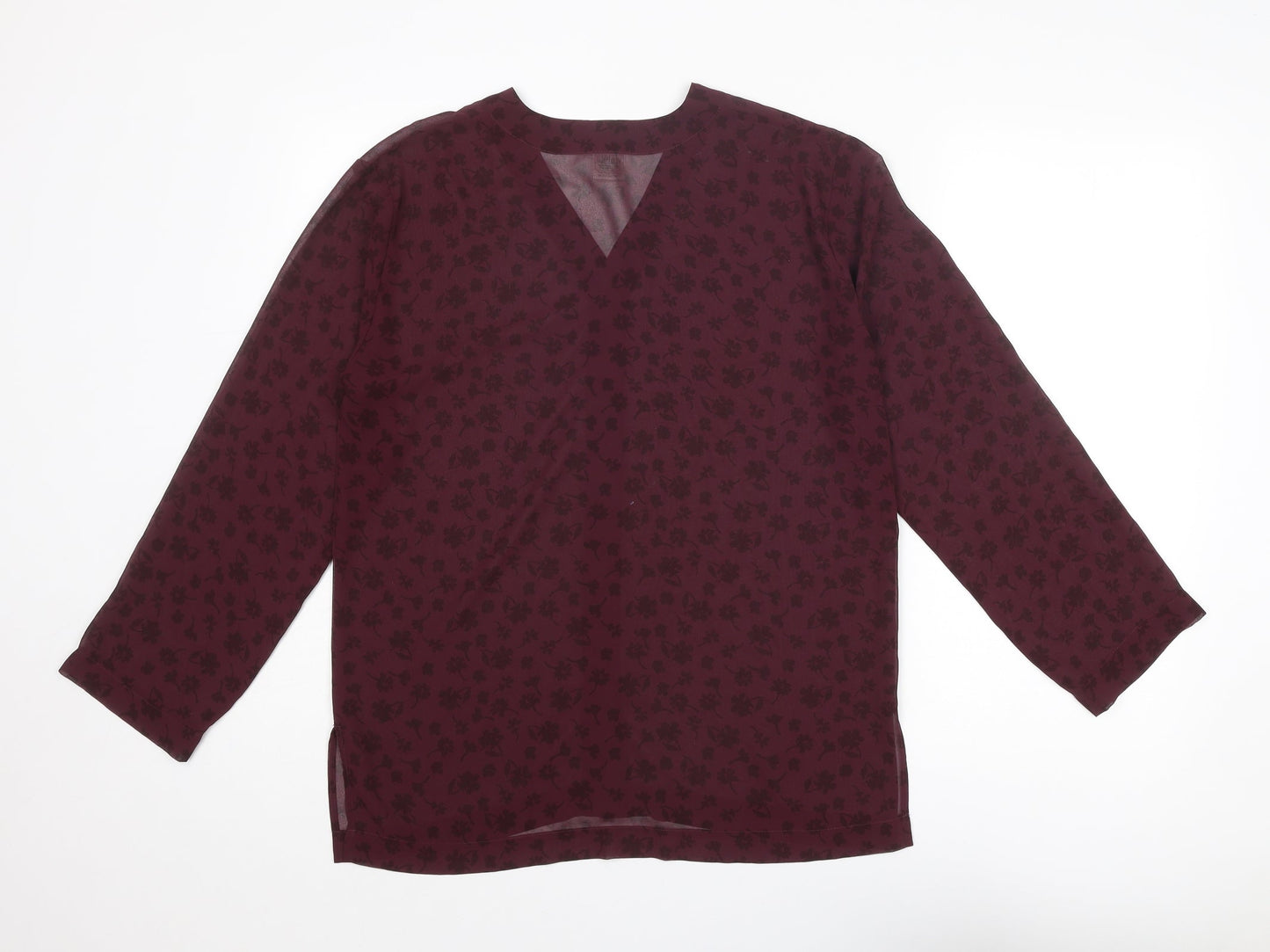 Womens UK Size M NEXT Purple Basic Button-Up