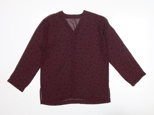 Womens UK Size M NEXT Purple Basic Button-Up