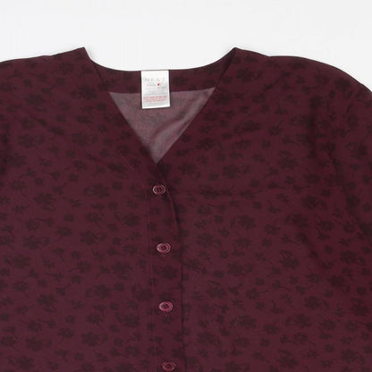 Womens UK Size M NEXT Purple Basic Button-Up