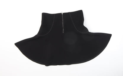 NEXT Womens Black Polyester Swing Skirt Size 10 Zip