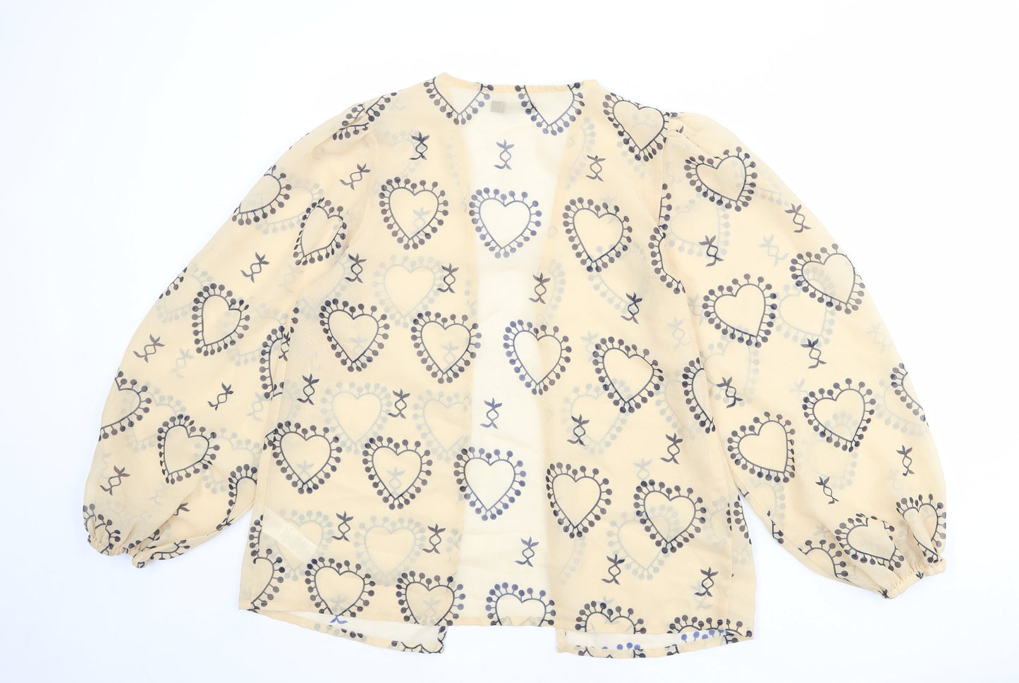 Womens UK Size M Boohoo Beige Basic Blouse