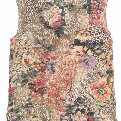 Womens UK Size M Mango Multicoloured Basic Tank
