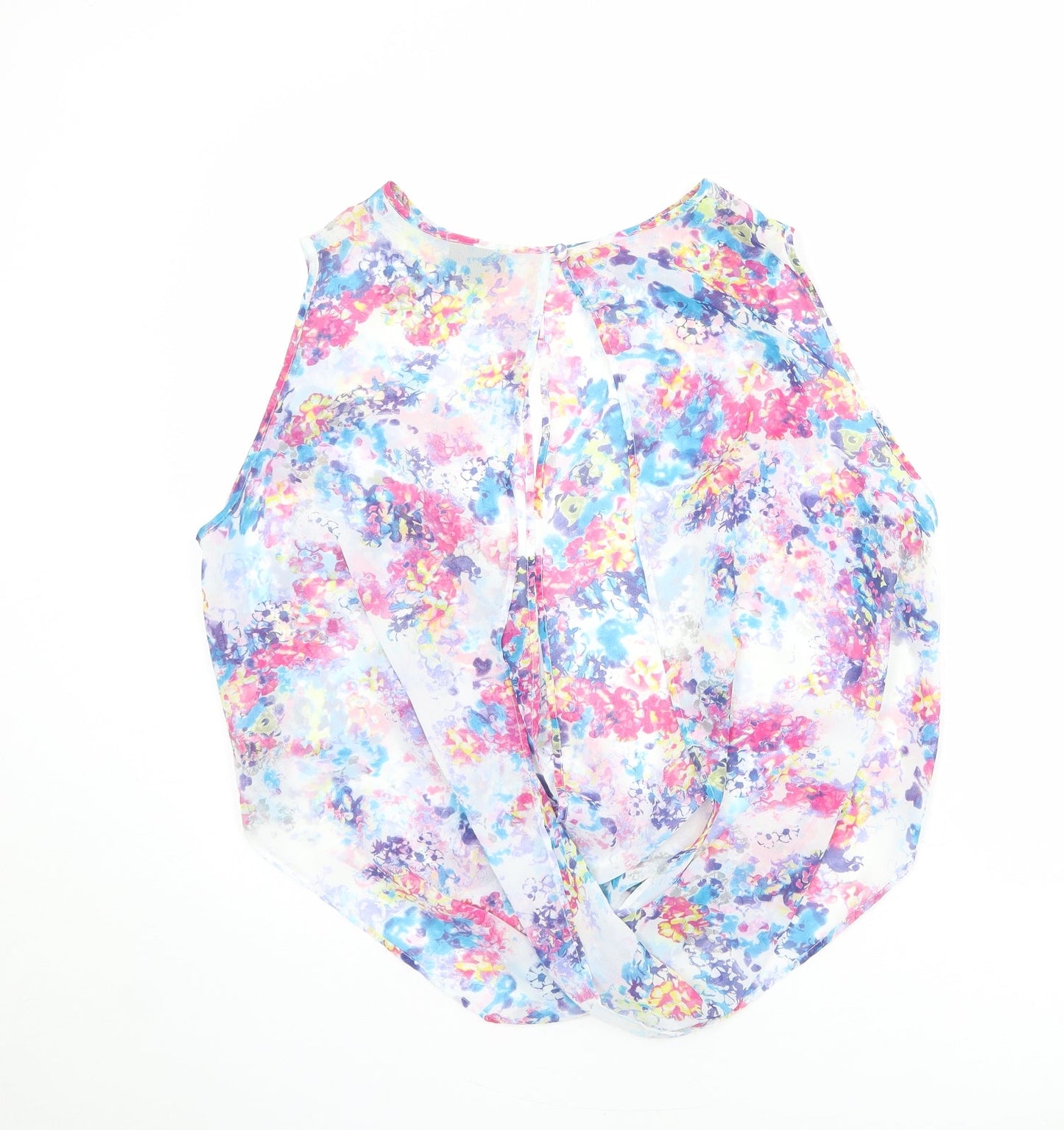 Womens UK Size 10 Topshop Multicoloured Basic Tank