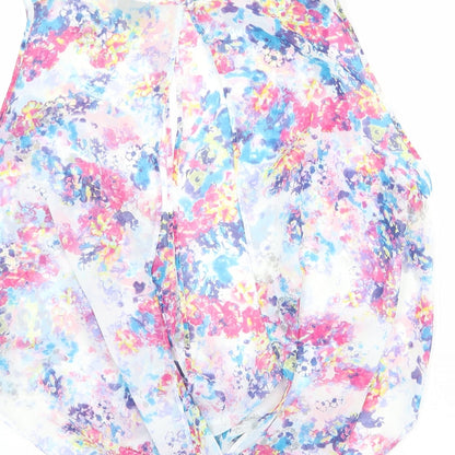 Womens UK Size 10 Topshop Multicoloured Basic Tank