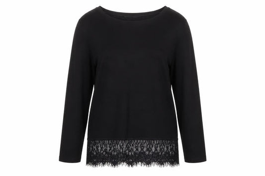Womens UK Size 10 New Look Black Basic T-Shirt