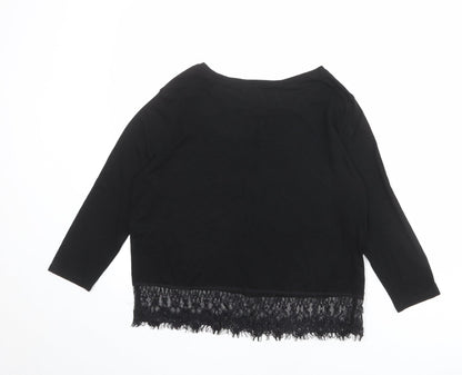 Womens UK Size 10 New Look Black Basic T-Shirt